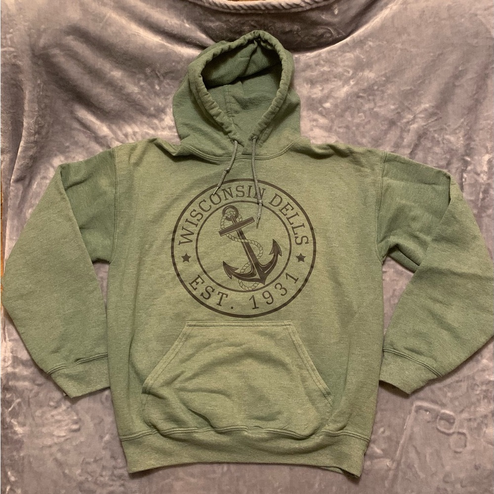 Wisconsin Dells Green Anchor Hoodie